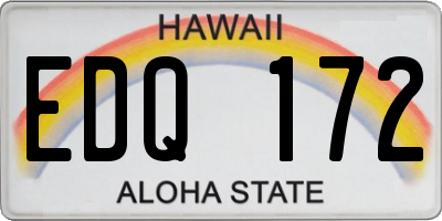 HI license plate EDQ172