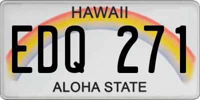 HI license plate EDQ271