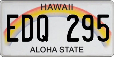 HI license plate EDQ295