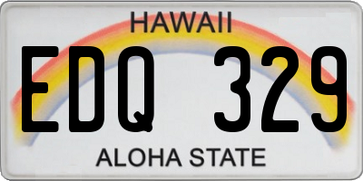 HI license plate EDQ329