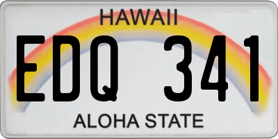 HI license plate EDQ341