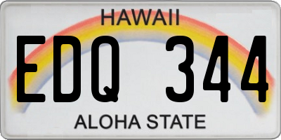 HI license plate EDQ344