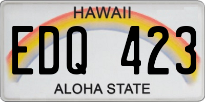 HI license plate EDQ423