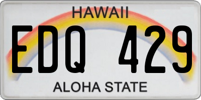 HI license plate EDQ429