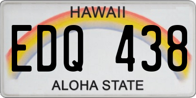 HI license plate EDQ438