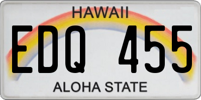 HI license plate EDQ455