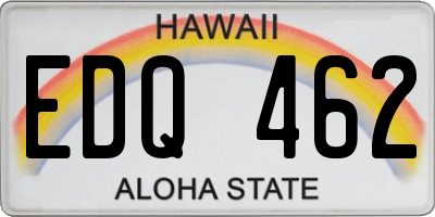 HI license plate EDQ462