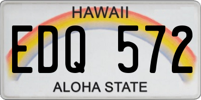 HI license plate EDQ572