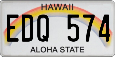 HI license plate EDQ574