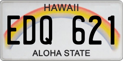 HI license plate EDQ621