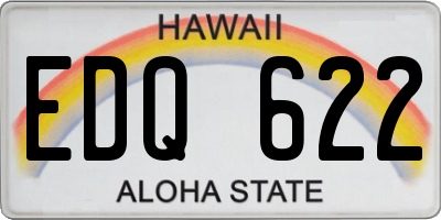 HI license plate EDQ622