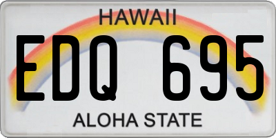 HI license plate EDQ695