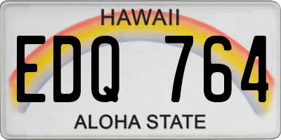 HI license plate EDQ764