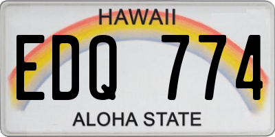 HI license plate EDQ774