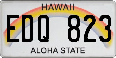 HI license plate EDQ823