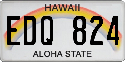 HI license plate EDQ824