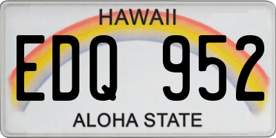HI license plate EDQ952