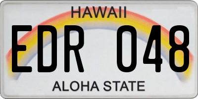 HI license plate EDR048