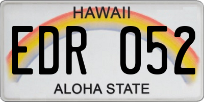 HI license plate EDR052