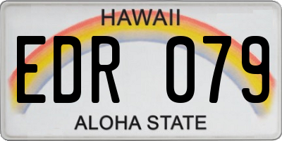 HI license plate EDR079
