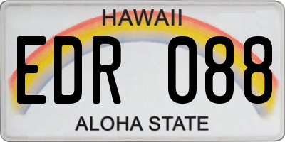 HI license plate EDR088