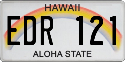 HI license plate EDR121