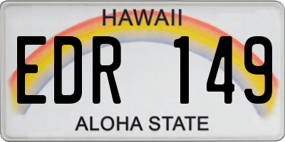 HI license plate EDR149
