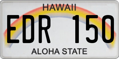 HI license plate EDR150