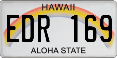 HI license plate EDR169