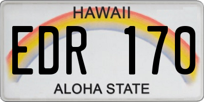 HI license plate EDR170