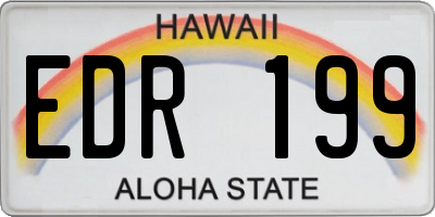 HI license plate EDR199