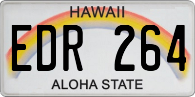 HI license plate EDR264
