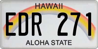HI license plate EDR271