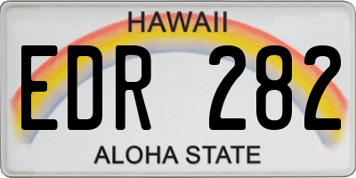 HI license plate EDR282