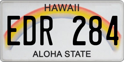 HI license plate EDR284