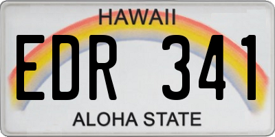 HI license plate EDR341