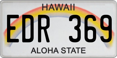HI license plate EDR369