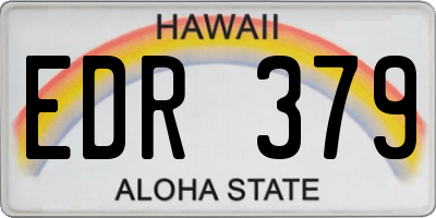 HI license plate EDR379