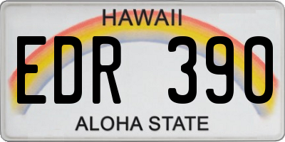 HI license plate EDR390