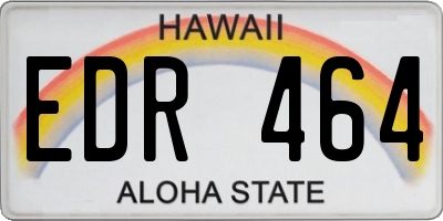 HI license plate EDR464