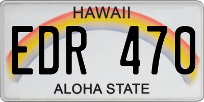 HI license plate EDR470