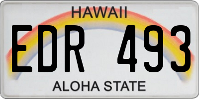 HI license plate EDR493