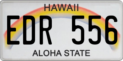 HI license plate EDR556