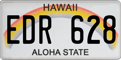 HI license plate EDR628