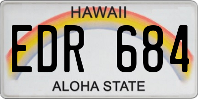 HI license plate EDR684