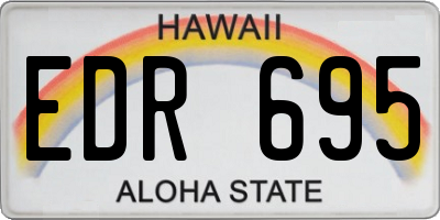 HI license plate EDR695