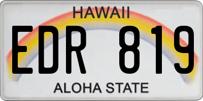 HI license plate EDR819