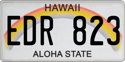 HI license plate EDR823