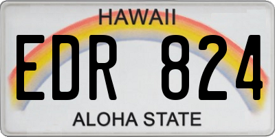 HI license plate EDR824