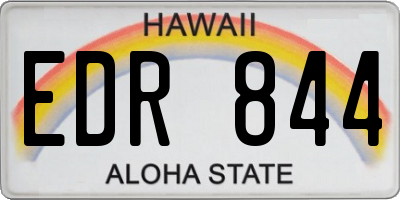 HI license plate EDR844
